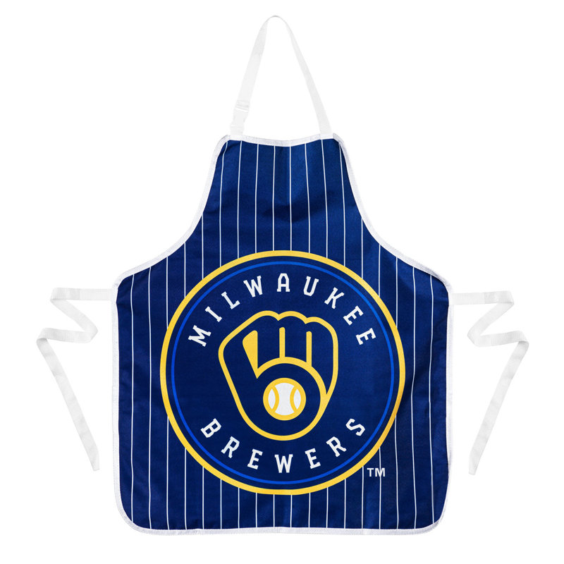 No Pattern Bib Apron, Milwaukee Brewers