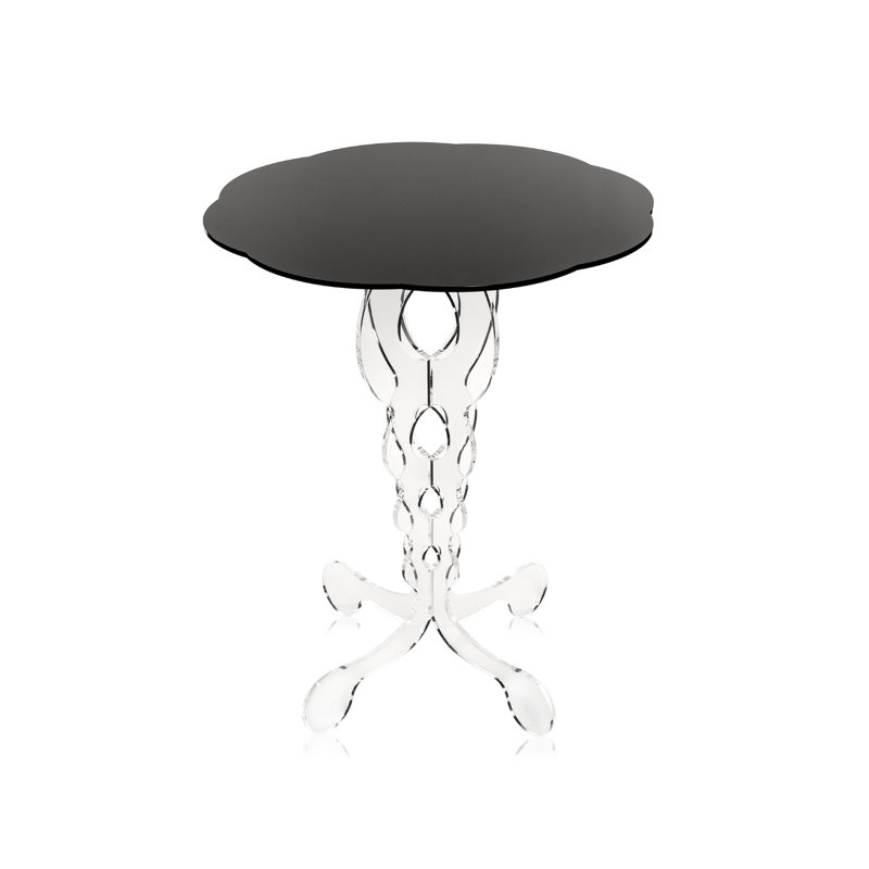 Tommye Pedestal Coffee Table, Black, 62cm H x 50cm W x 50cm D
