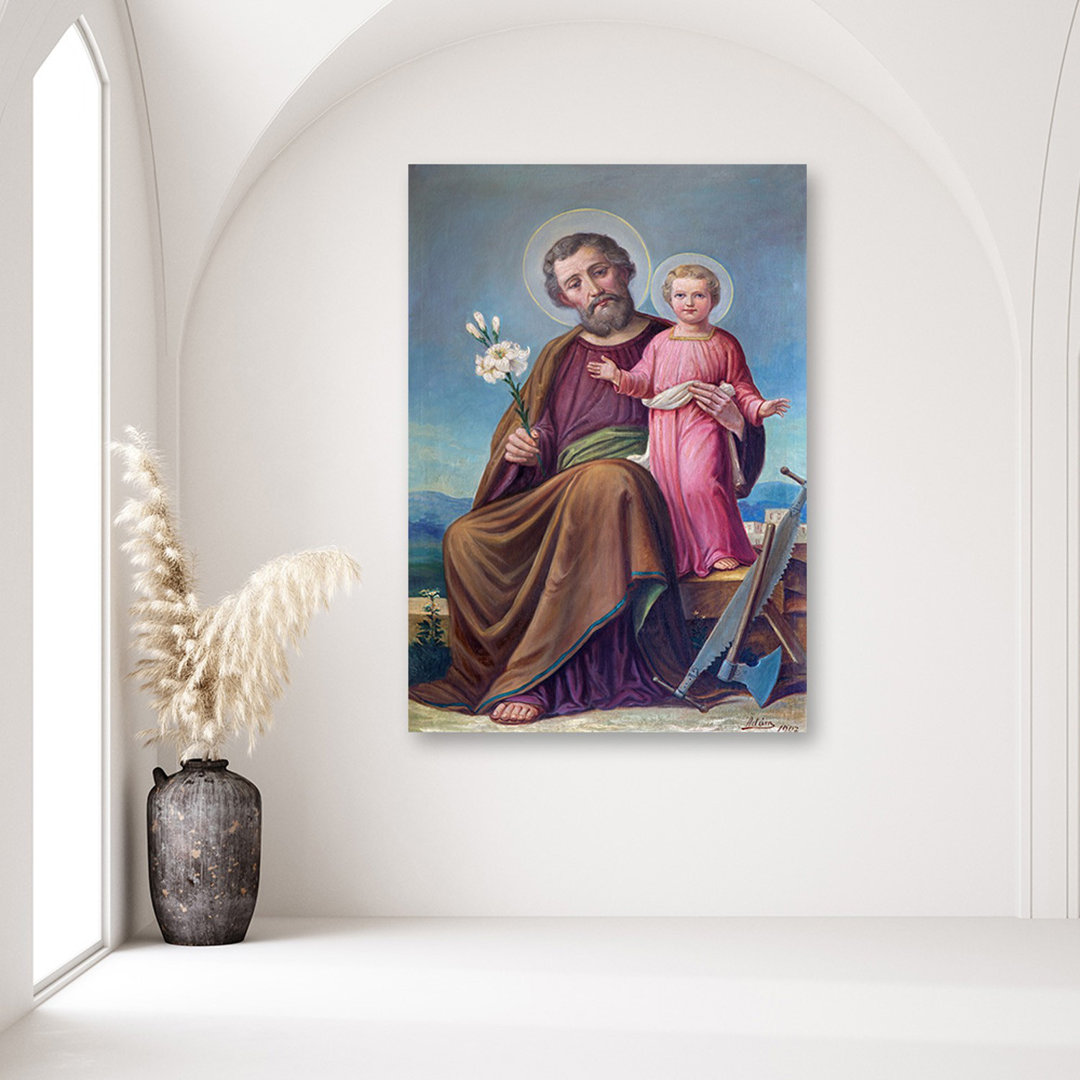 Leinwandbild St. Joseph mit Jesuskind, Roznav 51176