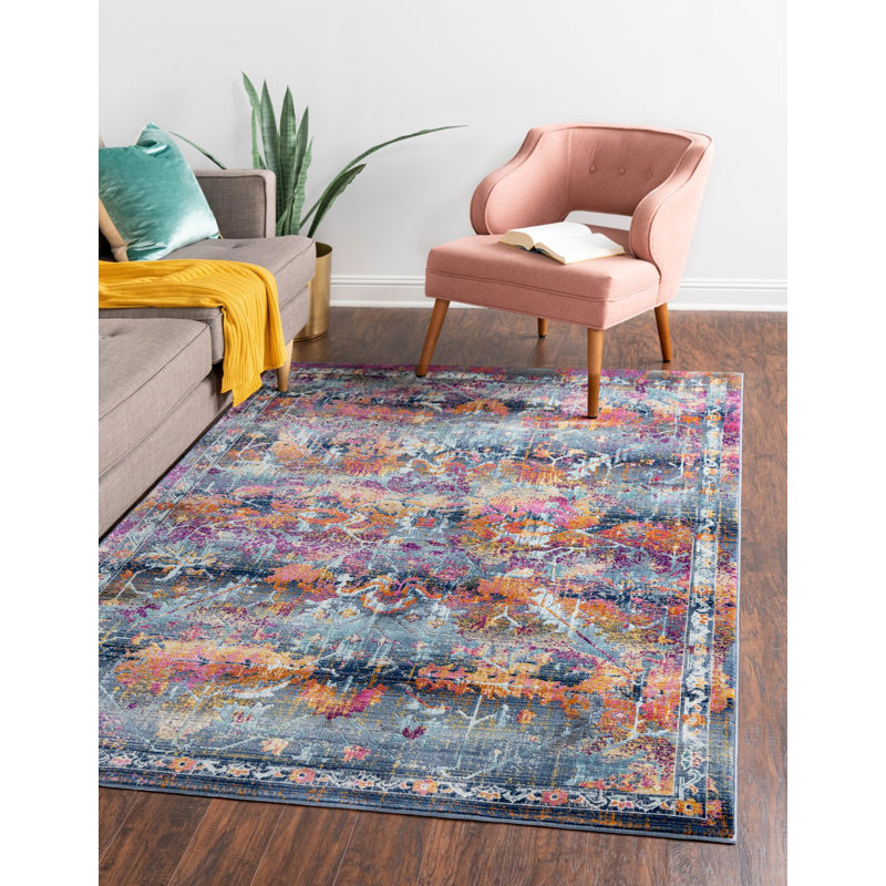 Floral Indoor Rug, Rectangle 8' x 9'10"