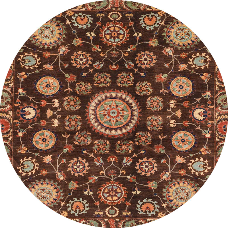 Tapis abstrait moderne 3900, Rond 5 pi