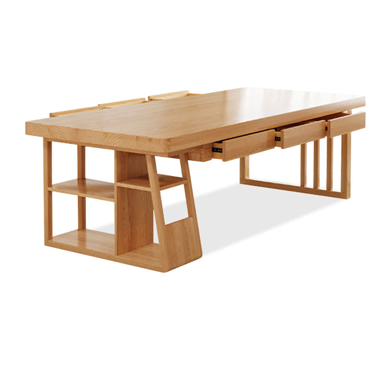 Bureaux rectangulaires en bois massif 70,87 "Burlywood, H 29,53 po x l 70,87 po x P 31,5 po