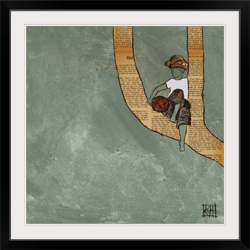 «Climbing in the Wind» par Mollyemma, impression, Cadre noir, H 20" x l 20" x P 1"