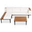 Ensemble de meubles de patio de luxe avec coussins amovibles et table basse