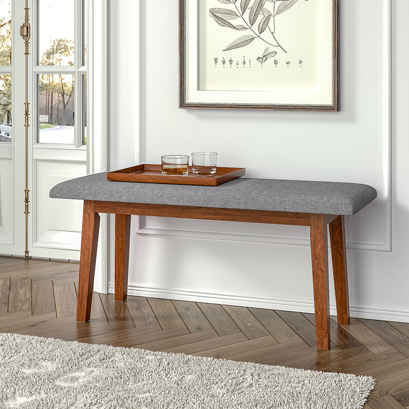 Ashly Linen Dining Bench, Grey