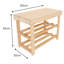 Wooden 6 Pair Shoe Rack, Pre-Sanded Timber