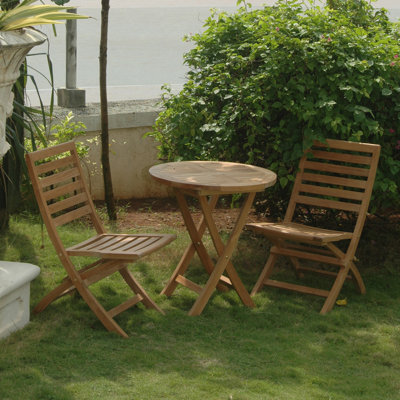 Bahama Andrew Outdoor 3 - Piece Teak Bistro Set
