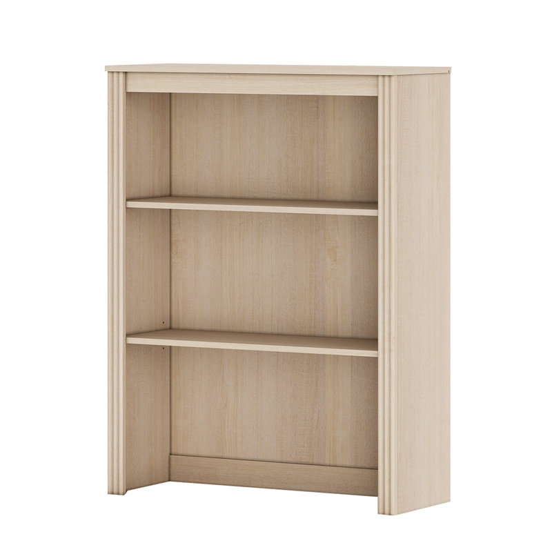 Bibliothèque Aadham à 2 étagères avec rangements ouverts, sans garde-robe, beige, Beige