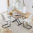 Brailee Metal Base Dining Table-521621467-521621460
