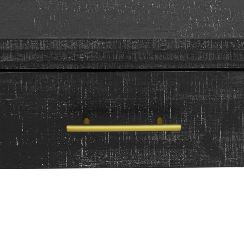 Console à silhouette rétro unique avec style ouvert, deux tiroirs supérieurs pour l'entrée, la salle à manger et le salon