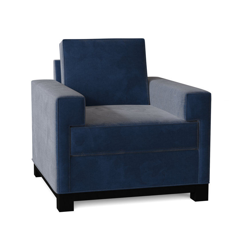 Fauteuil de 38 po de largeur Grace, Marine Bella, Moyen, Brun foncé