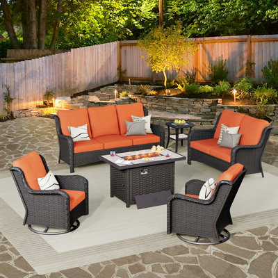 Ilkeston 7 - Person Outdoor Seating Group with Cushions