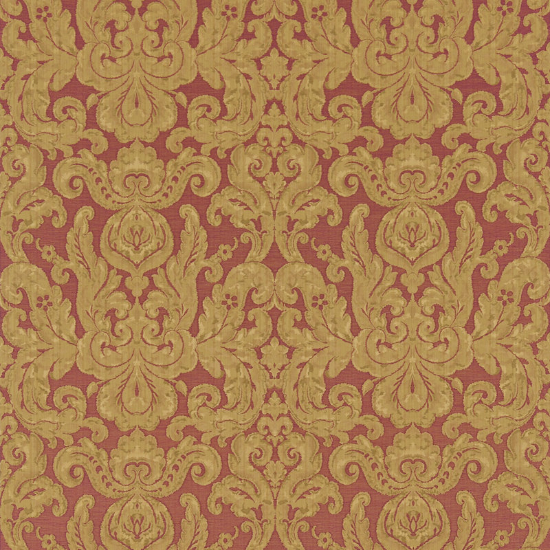 Brocatello Fabric, Red