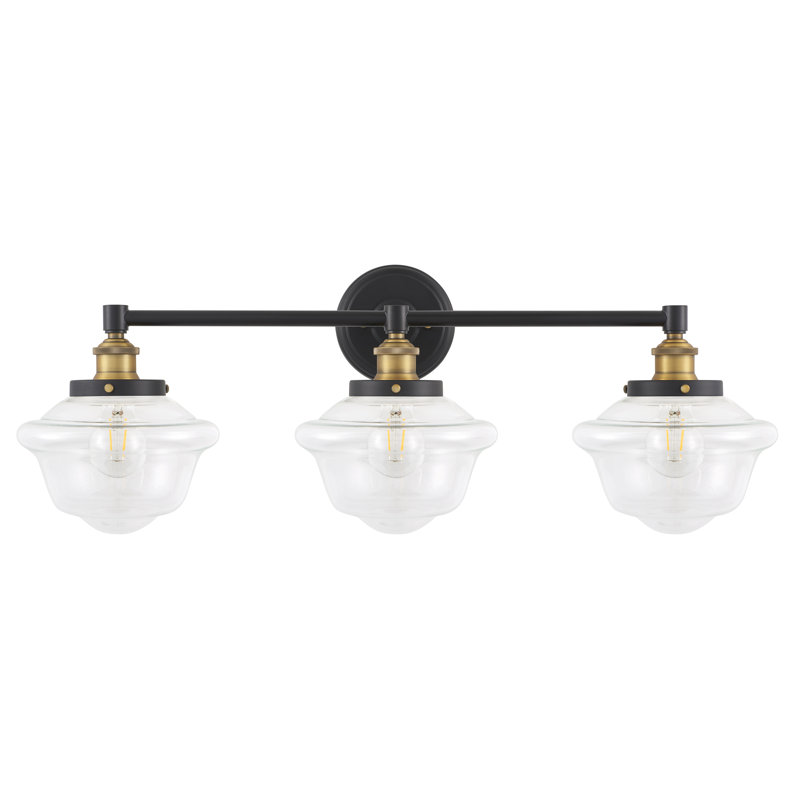 Sille 3 - Light Dimmable Vanity Light, Antique Brass, Clear, Yes