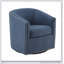 Chaise pivotante Tyler avec clous argentés et rotation à 360 degrés pour plus de confort et de style moderne-1558448196
