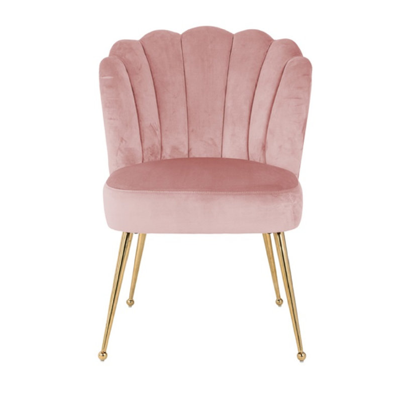 Pippa Upholstered Dining Chair, Gold, Khaki