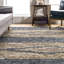 Tapis gris / beige en coton / cuir crocheté à la main Kleinschmidt Southwestern-1165494670