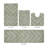 Hugo Premium 100% Cotton 2370 GSM 4-Piece Tufted Bath Rug Set with Non-Slip Spray Latex Backing, OEKO-TEX® Certified, Super Absorbent & Machine Washable, Dark Sage-311034145-311034147