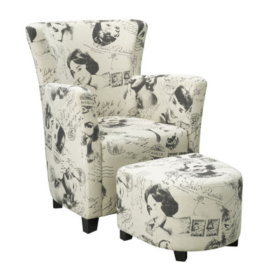 Fauteuil club avec repose-pieds de 28,35 po Azareel