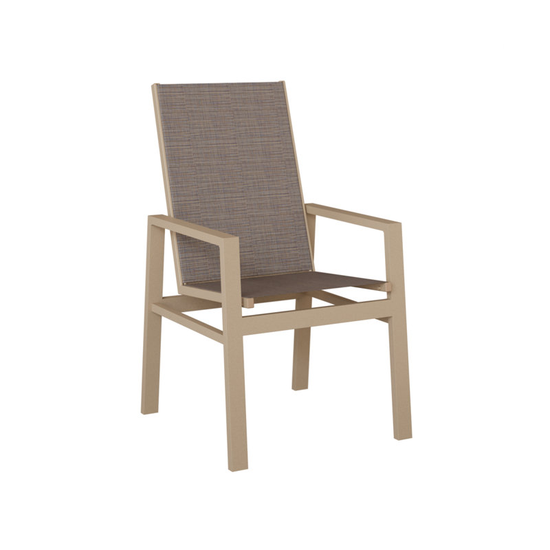 Chaise berçante en aluminium à haut dossier berlinois berlinois Vida Sahara, Sahara moucheté, Bleu cadet Shelby