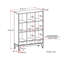 Harper 58"H Solid Wood Mid-Century Modern Cube Bookcase with Drawers, Tapered Legs and Open Cubbies-221365419