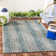 Atwells Light Grey/Teal Indoor/Outdoor Rug