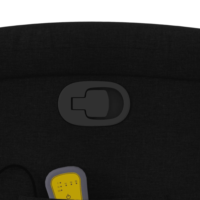 Fauteuil de massage inclinable électrique, Tissu noir