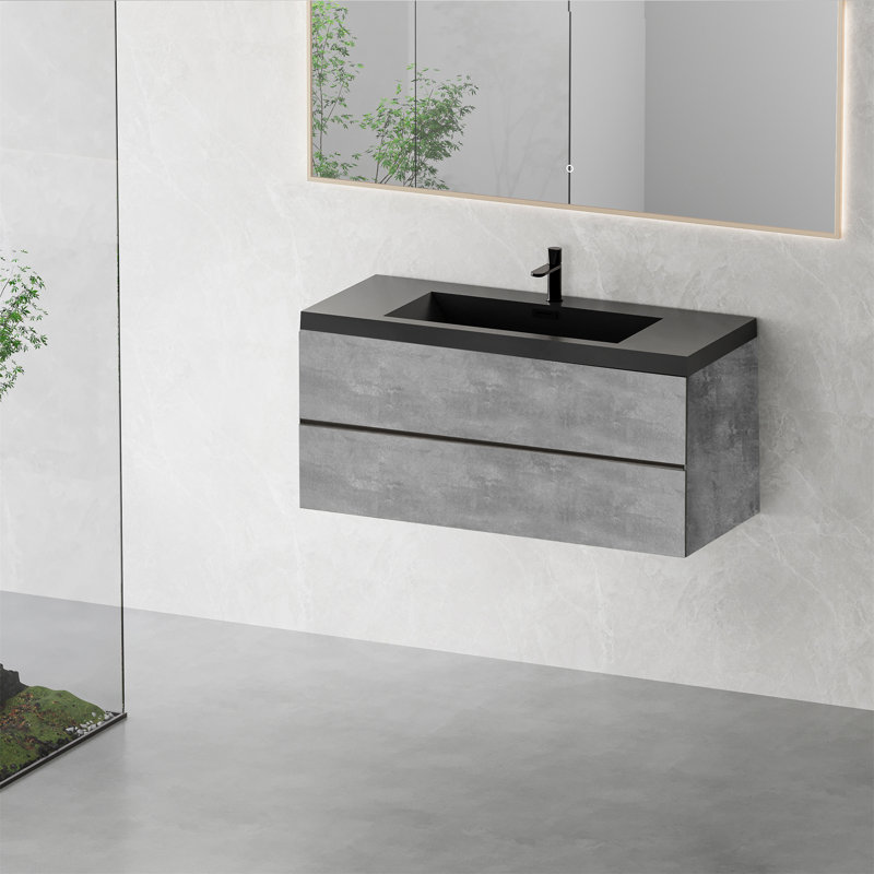 30" Floating Bathroom Vanity With Sink, 30"