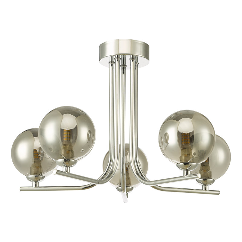 Flush Mount, Polished Chrome/Smoked