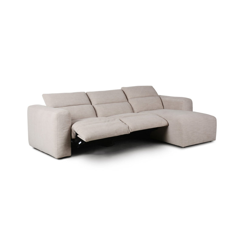 Radley 3 - Piece Upholstered Sectional, Right Hand Facing, Gray Polyester Blend