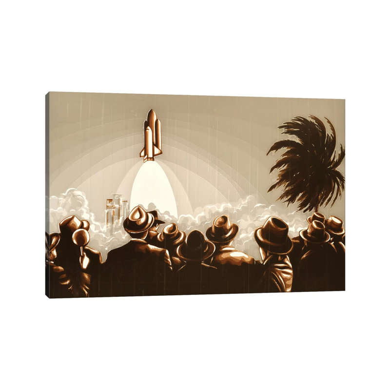 Space Shuttle 1 Piece Wall Art on Canvas, 30.48 cm H x 45.72 cm W, Wrapped Canvas