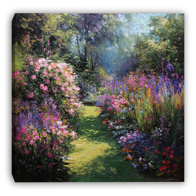 Blooming Garden Trail Wrapped Canvas Wall Art