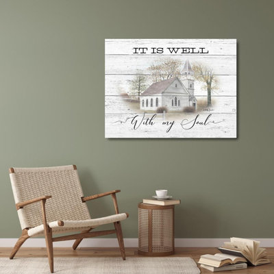 Art sur toile tendue par August Grove® Jacobs, Billy Gallery: It is Well BJ1222