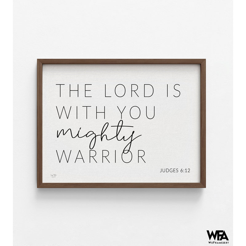 «Mighty Warrior», impression encadrée de Juges 6: 12, idée de cadeau de seigneurs Chistian Warrior, cadeau d'anniversaire de pasteur, affiche de membre de l'église, impression