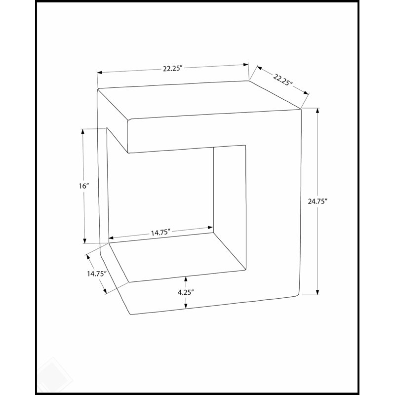 Table d'appoint carrée polyvalente et contemporaine avec découpe, idéale pour une utilisation intérieure et extérieure dans les maisons modernes.