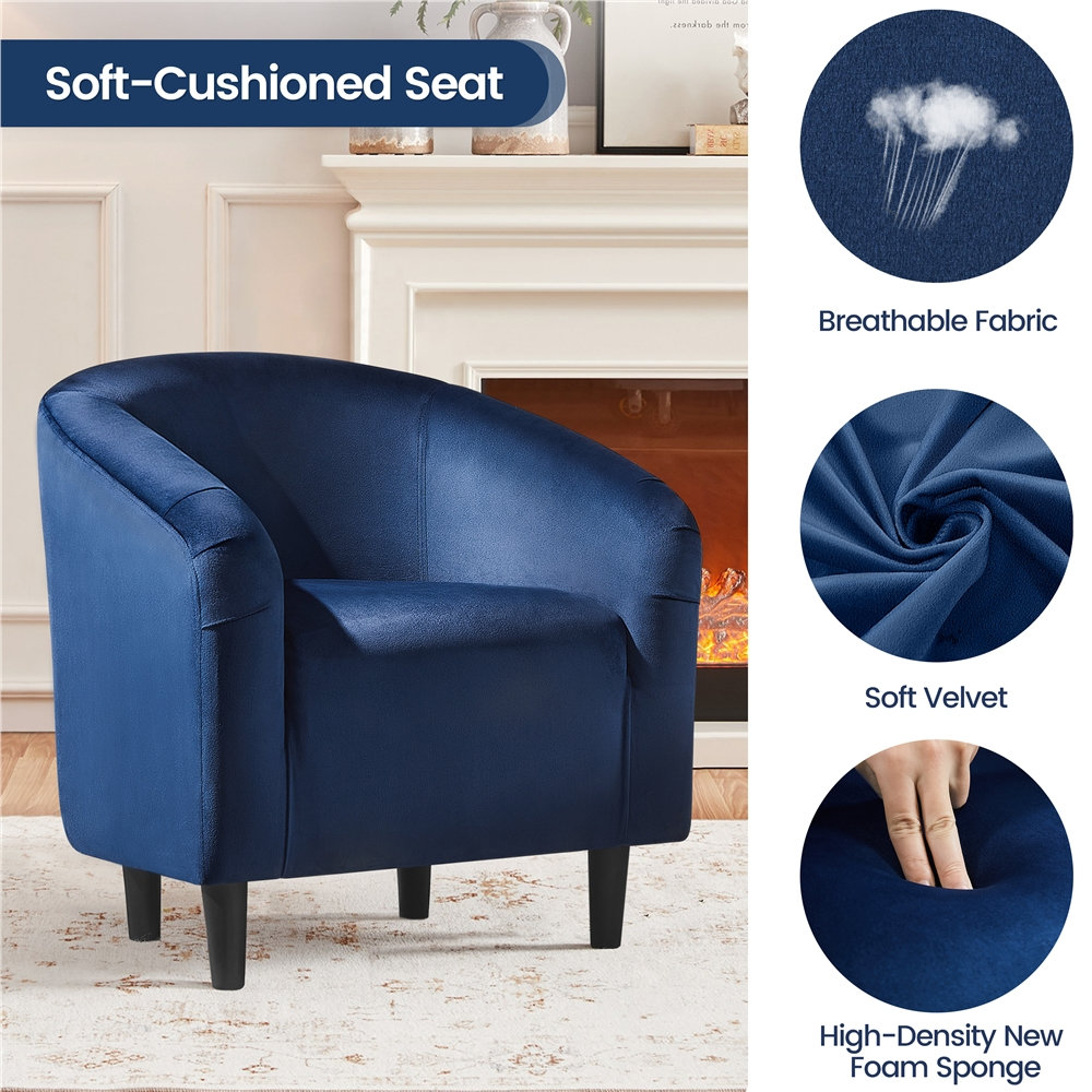 Robeson 28" Wide Velvet Barrel Chair