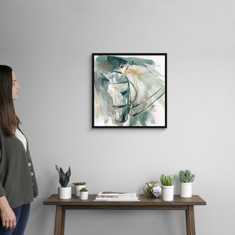Relié pour la maison - reproduction d'art sur toile, H 21,7 po x l 21,7 po x P 1,75 po, Cadre flottant noir