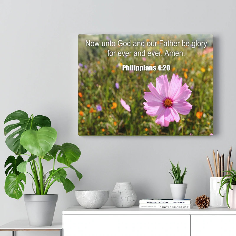 God And Our Father Philippians 4:20 - Wrapped Canvas Print, 30cm H x 41cm W