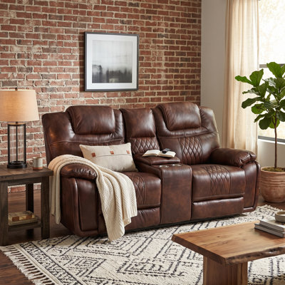 Levant 78'' Faux Leather Power Reclining Loveseat