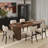 Modern Farmhouse 59.06" to 90.55" Wood Extendable Dining Table Set For Dining Room Kitchen-566441224-566441229