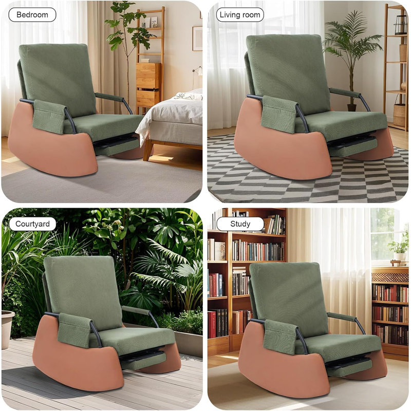 Rocking Chair, Green/Orange