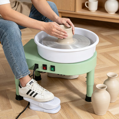 Roue de poterie électrique à vitesse variable de 450 W, tête de roue de 14 po (35 cm)