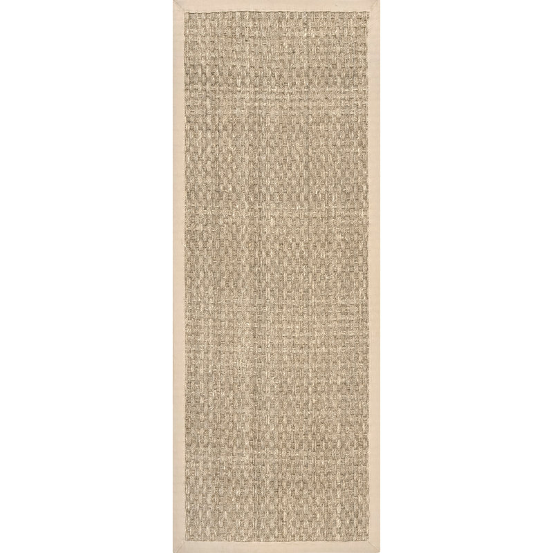 Tapis naturel intérieur / extérieur Elidge, Tapis de couloir 2 pi 6 po x 8 pi