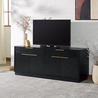 Meuble télé en bois 2 tiroirs Tahani