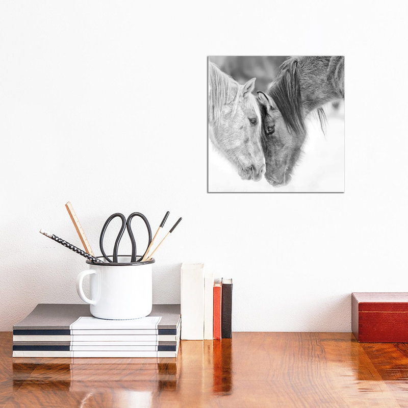 B&W Horses VII 1 Piece Wrapped Canvas Wall Art, 30.48 cm H x 30.48 cm W