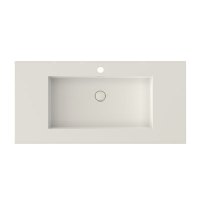39'' Bathroom Vanity Top With Undermounted Solid Surface Rechtangular Bathroom Sink