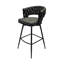 2Pcs Woven Bar Stools - Brown. 360 Swivel, Technical Leather, For Kitchen Island And More Leather Degree Metal Frame Kitchen, Bar, , Cafe-379718441