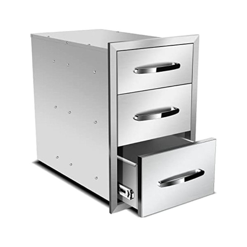 Flush Mount Enclosed Built-In Kitchen Drawers