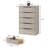 Modern Fluted 5-Drawer Dresser, 50.7" Tall Bedroom Storage Chest-836445638