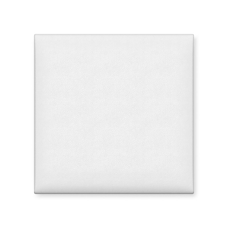 Tête de lit rembourrée murale Ebern Designs (22,5 po x 22,5 po), paquet de 1, cuir végétalien, gris tonnerre